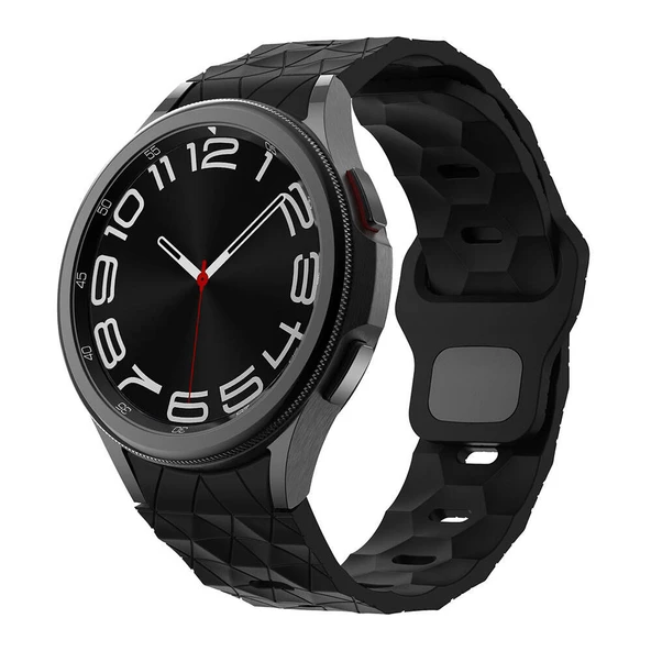 Samsung Galaxy Watch 4 5 6 7 FE 40 40 44 Classic 42 43 46 47 mm Kordon Futbol Topu Prizma Dizayn Silikon 116 - 10