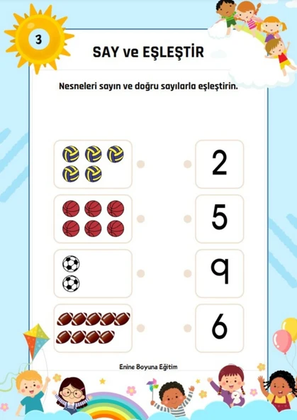 Say- Eşleştir YAZ-SİL Kitabı - Resim 5