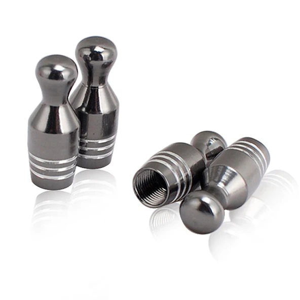 Oto Araba Sibop Kapağı Seti Metal Görünümlü Bowling 4'lü Set Krom