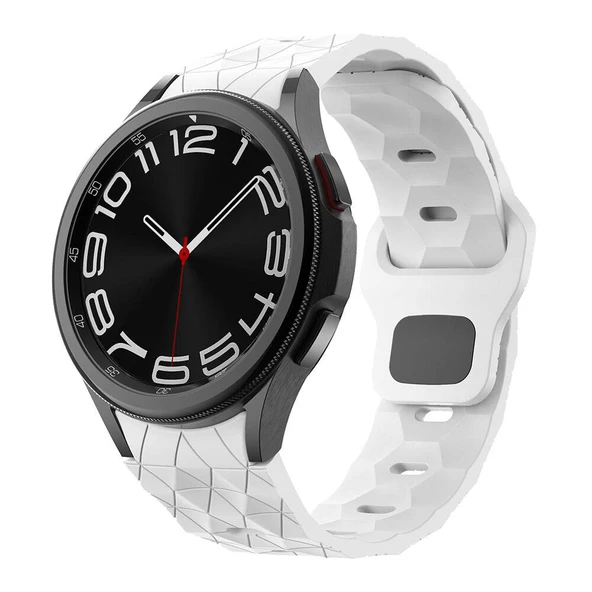 Samsung Galaxy Watch 4 5 6 7 FE 40 40 44 Classic 42 43 46 47 mm Kordon Futbol Topu Prizma Dizayn Silikon 116 - 3