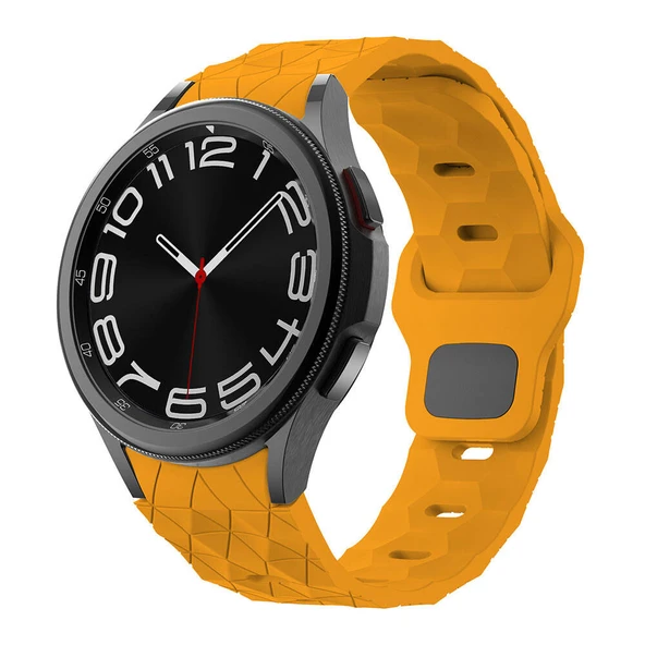 Samsung Galaxy Watch 4 5 6 7 FE 40 40 44 Classic 42 43 46 47 mm Kordon Futbol Topu Prizma Dizayn Silikon 116 - 7