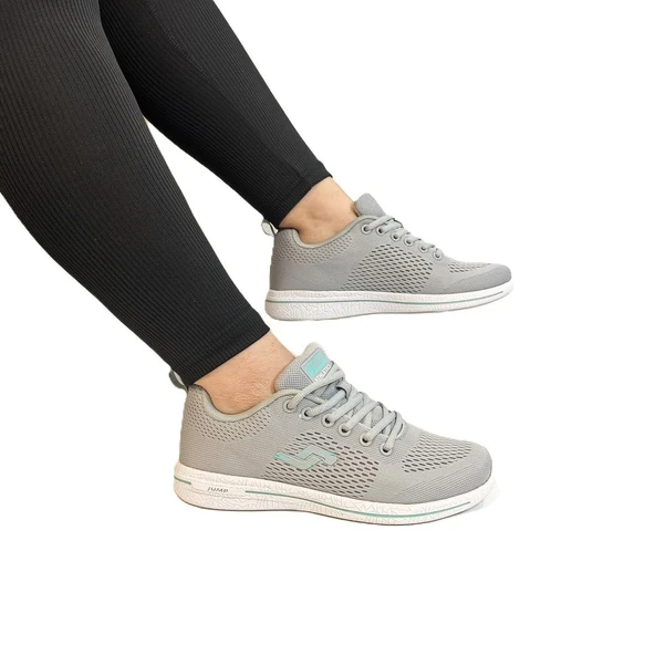 Jump 24937-24938 Gri Fuspetli Çok  Hafif Rahat Spor Ayakkabı