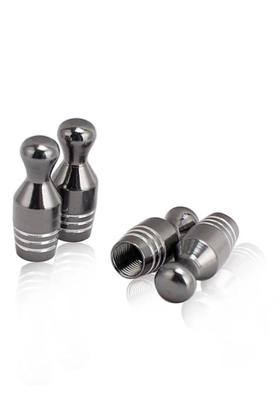Oto Araba Sibop Kapağı Seti Metal Görünümlü Bowling 4'lü Set Krom - 2