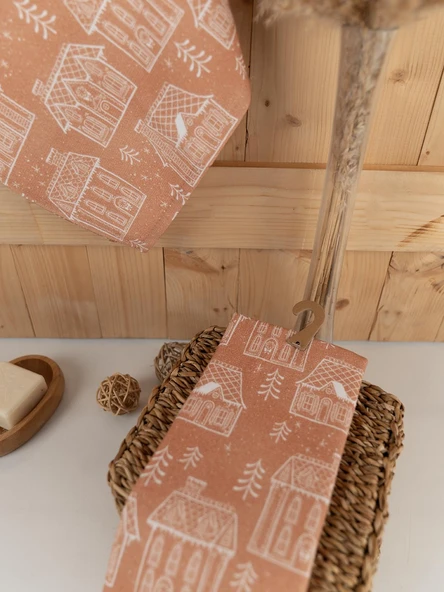 %100 Pamuk İkili 40x66 cm Özel Nakışlı Kurulama Havlu Seti - 4