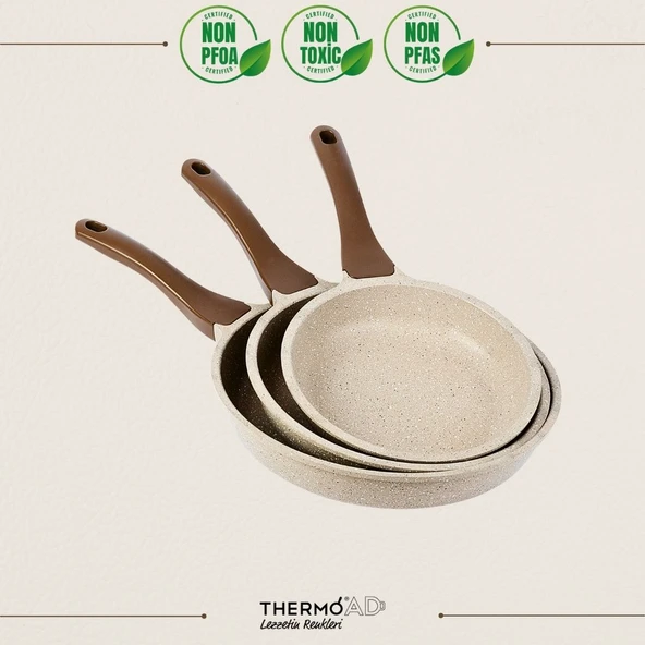 ThermoAD | 9 parça Tava ve Sahan Seti | Graneu Serisi | Vizon - 2