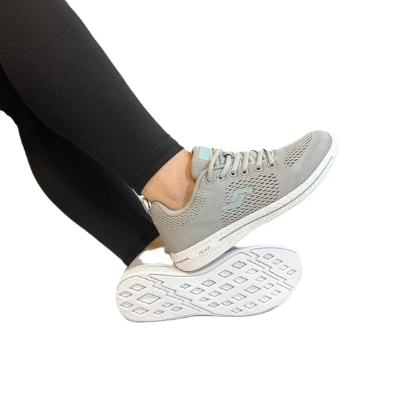 Jump 24937-24938 Gri Fuspetli Çok  Hafif Rahat Spor Ayakkabı - Resim 3