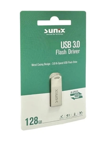 Sunix 128 Gb 100 Mb/s Usb 3.0 Flash Bellek Gri