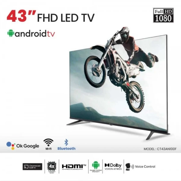 Conti CT43AN100F Full HD 43" 109 Ekran Uydu Alıcılı Android Smart LED TV - 2