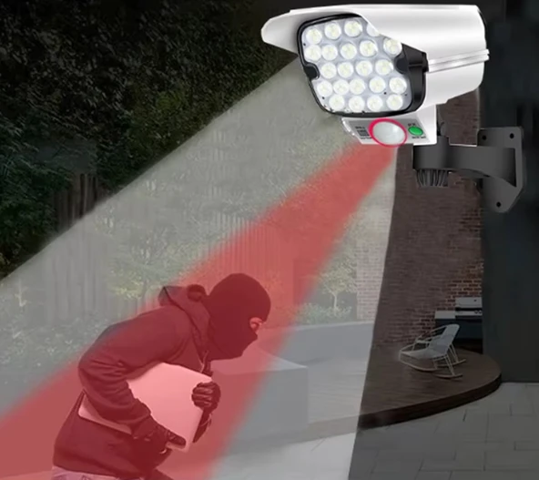 JLP-2177A 4.7 metre kablolu Güneş Enerji Panelli Kamera Görünümlü Güneş Enerjili Bahçe Aydınlatması Solar Lamba - 3