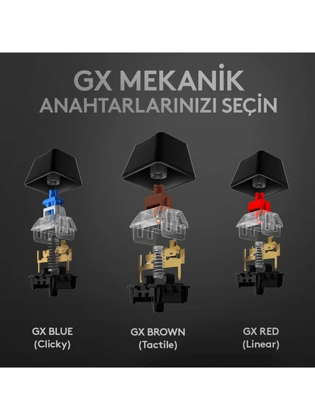 Logitech G512 Carbon Lightsync RGB 920-008755 Brown Switch Kablolu Mekanik Oyuncu Klavyesi - 2
