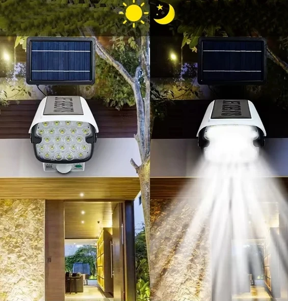 JLP-2177A 4.7 metre kablolu Güneş Enerji Panelli Kamera Görünümlü Güneş Enerjili Bahçe Aydınlatması Solar Lamba - 2