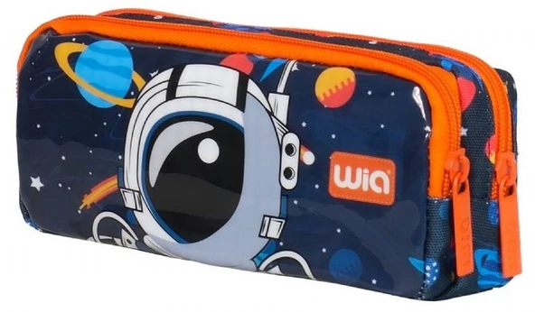 Wia Astronot Erkek Çocuk Kalemlik - İki Bölmeli Kalem Çantası