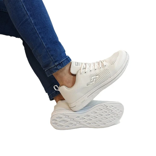 Jump 24937-24938 Beyaz Fuspetli Çok  Hafif Rahat Spor Ayakkabı - 3