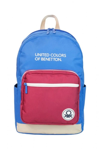 United Colors Of Benetton Tricolor Erkek Çocuk İlkokul Çantası - Saks Mavi