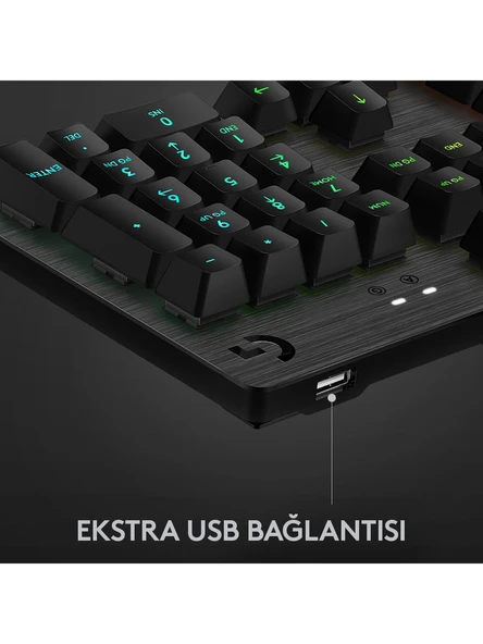 Logitech G512 Carbon Lightsync RGB 920-008755 Brown Switch Kablolu Mekanik Oyuncu Klavyesi - 4