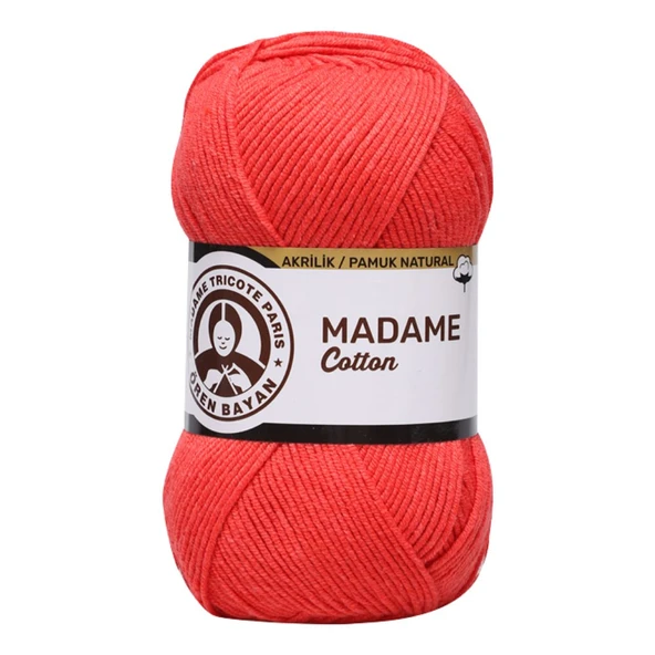 Ören Bayan Madame Cotton Örgü İpi - Nar Çiçeği - 1 Adet - ( Renk Kodu: 058 )