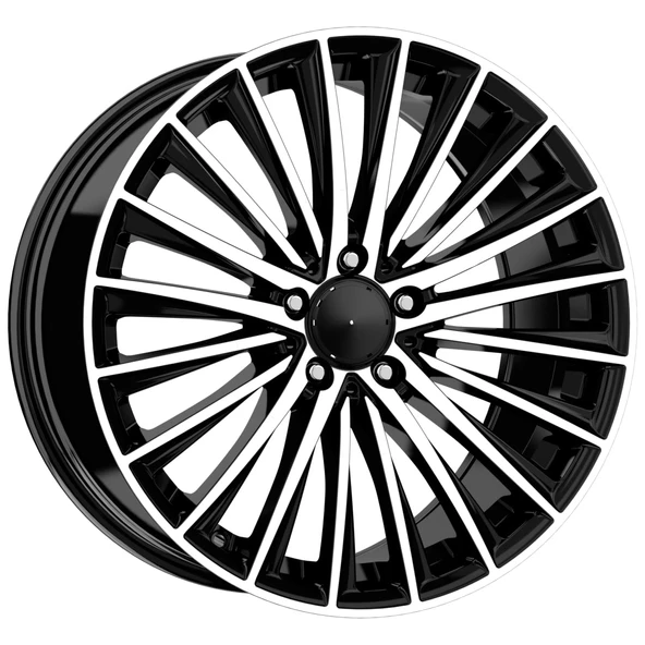 R1 Wheels 17 inç 5*112 ET45 Parlak Siyah Jant Takımı (J-2879)
