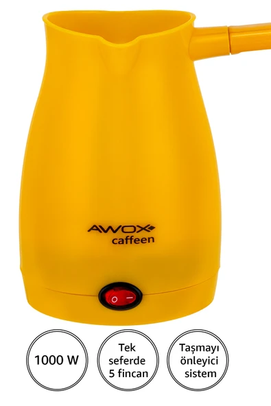 Awox Caffeen Türk Kahvesi Makinesi Elektrikli Cezve Sarı - 3