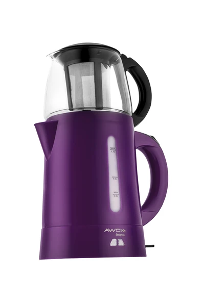 Teaplus Cam Demlikli Elektrikli Çay Makinesi Mürdüm - 5