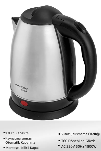 Awox Armada Inox Su Isıtcı Çelik Kettle 1.8 Lt. - 4
