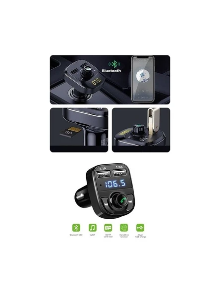 Araba Fm Transmitter Oto USB Müzik radyo - 4