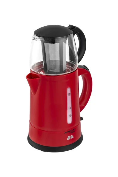Teaplus Cam Demlikli Elektrikli Çay Makinesi Kırmızı - 5