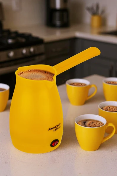 Awox Caffeen Türk Kahvesi Makinesi Elektrikli Cezve Sarı