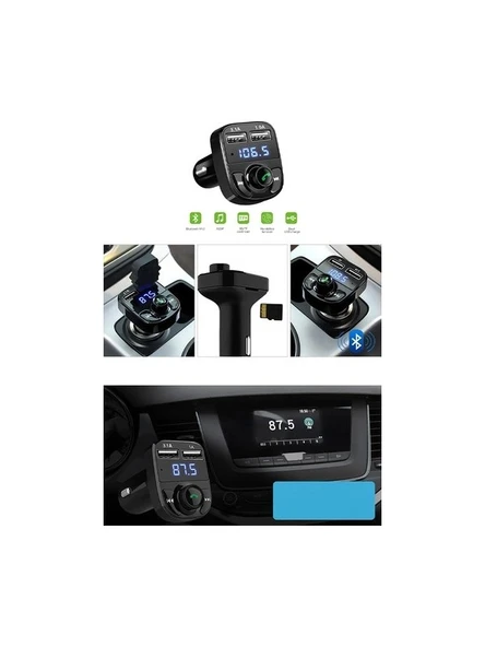 Araba Fm Transmitter Oto USB Müzik radyo - 5