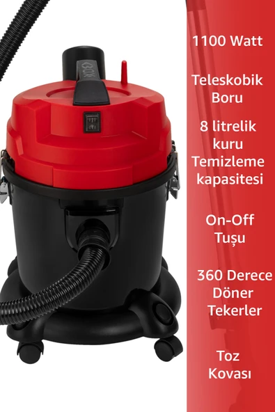 Awox Neto Vc20 Elektirikli Süpürge Kırmızı - 2