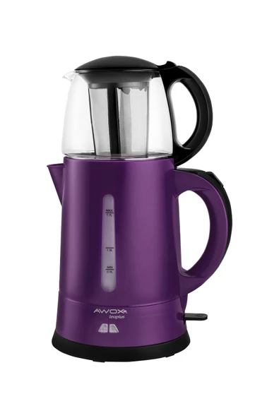 Teaplus Cam Demlikli Elektrikli Çay Makinesi Mürdüm - 4