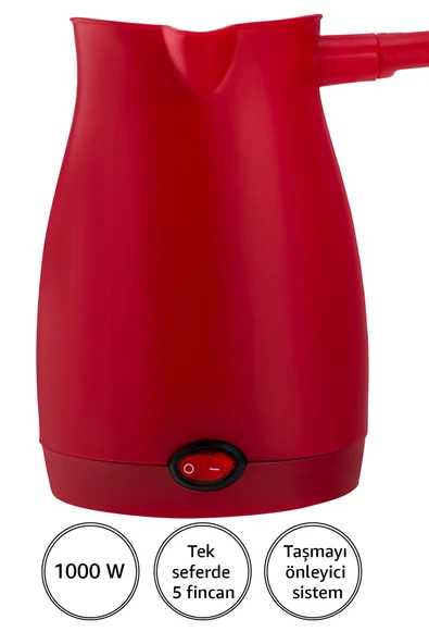 Awox Caffeen Türk Kahvesi Makinesi Elektrikli Cezve Kırmızı - 3