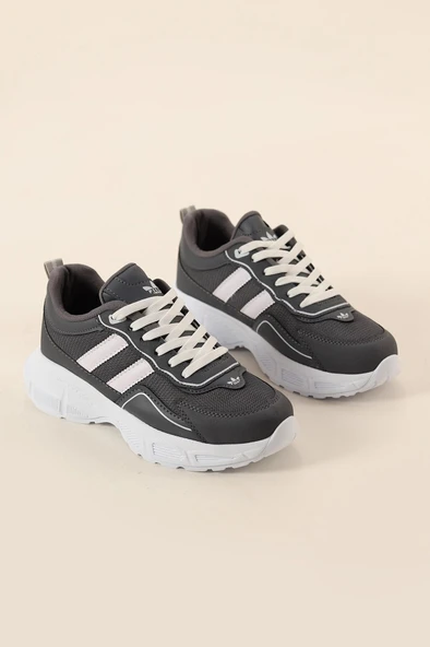 Albishoes Kadın Yüksek Taban 4 CM Yazlık Fileli Hafif Rahat Taban Sneaker Kalın Taban Spor Ayakkabı - 4