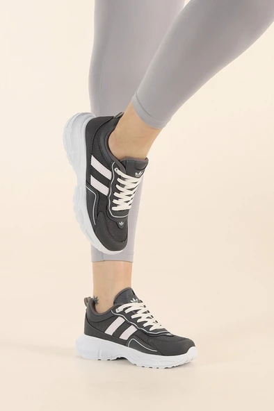 Albishoes Kadın Yüksek Taban 4 CM Yazlık Fileli Hafif Rahat Taban Sneaker Kalın Taban Spor Ayakkabı - 3