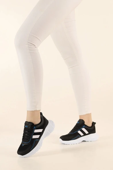 Albishoes Kadın Yüksek Taban 4 CM Yazlık Fileli Hafif Rahat Taban Sneaker Kalın Taban Spor Ayakkabı - 2