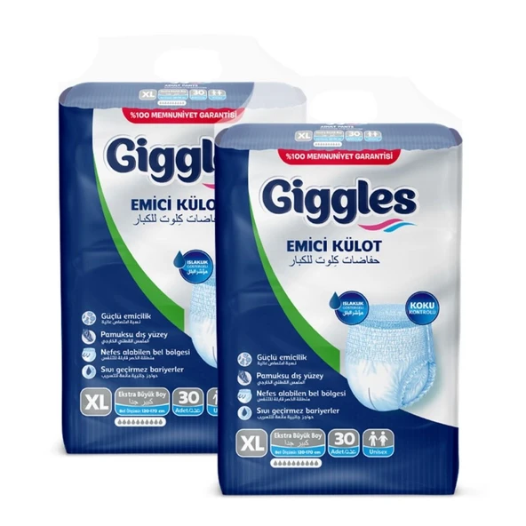 Giggles Yetişkin Emici Külot ExtraLarge 30'lu 2 Paket 60 Adet - 3