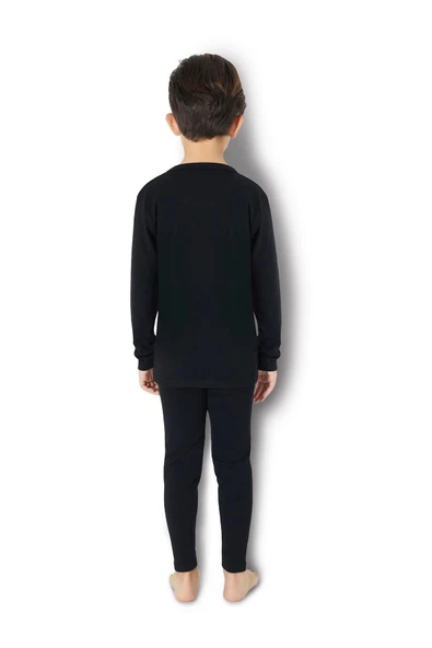 Jiber 903 Unisex Çocuk Likralı Bisiklet Yaka Uzun Kollu Termal İçlik Üst - 4