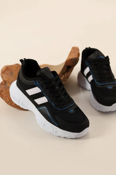 Albishoes Kadın Yüksek Taban 4 CM Yazlık Fileli Hafif Rahat Taban Sneaker Kalın Taban Spor Ayakkabı - 4