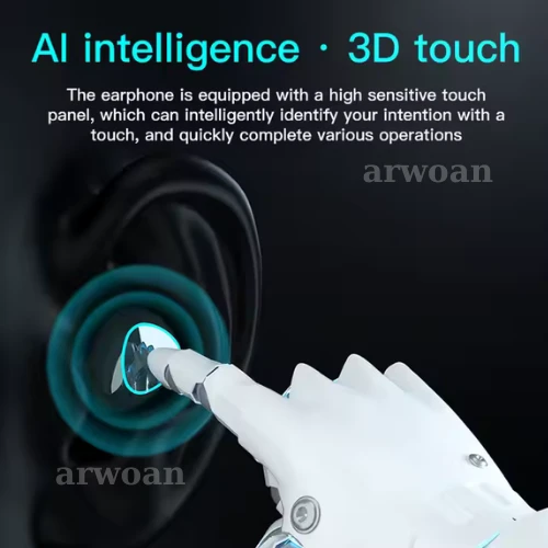 arwoan BT 5.0 kulaklık oyun kulaklıkları Led ekran spor koşu kulaklık Tws gerçek kablosuz Stereo kulakiçi M10 - 5
