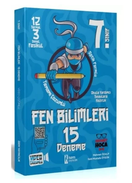 İSEM Yayıncılık İsem Yayınları 7. Sınıf Fen Bilimleri 15 Deneme Video Çözümlü