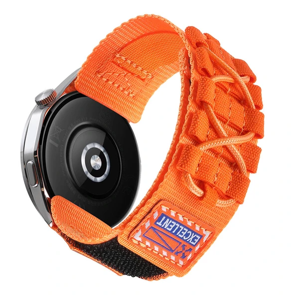 Samsung Galaxy Watch Gear S2 3 41mm 42mm Active 2 40mm 44mm Kordon Orbital Örgülü Halat Tasarımlı Naylon Kumaş Strap 112 - 4