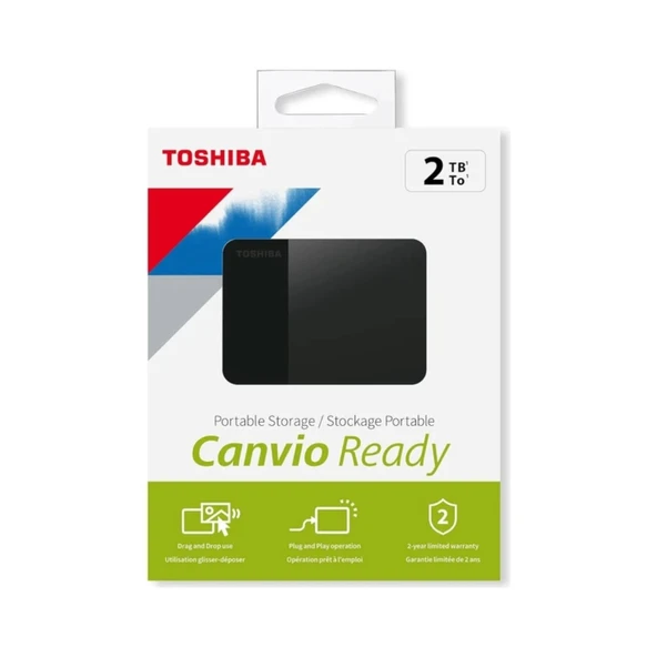 Toshiba Canvio Ready 2TB 2.5" USB3.2 G1 Siyah HDTP320EK3AA Harici Harddisk - 9