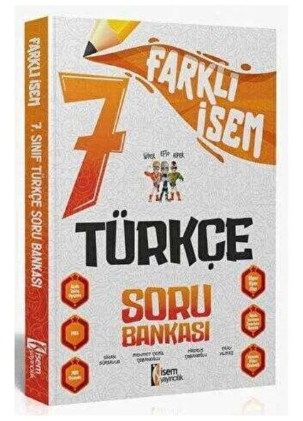 İSEM Yayıncılık 2024 Farklı İsem 7. Sınıf Türkçe Soru Bankası