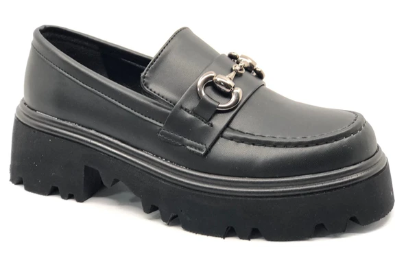 Feles 052-833 Toka Detaylı Oxford Günlük Loafer Kadın Ayakkabı - Resim 4