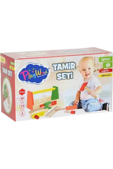 Playwood  Ahşap Tamir Seti - Renkli Renk