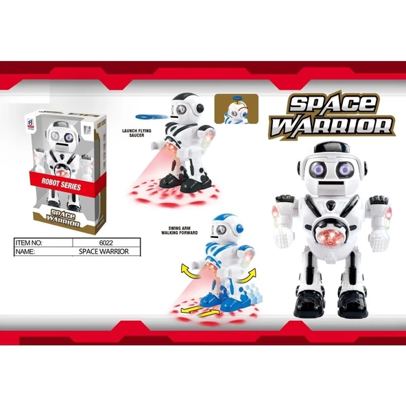 DF-6022 Işıklı ve Müzikli Disk Atan Uzay Savaşçısı Robot - 3