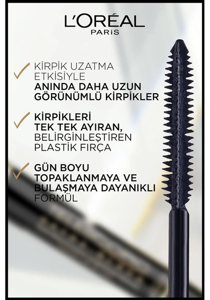 L'Oreal Paris Telescopic Carbon Black Maskara - Siyah