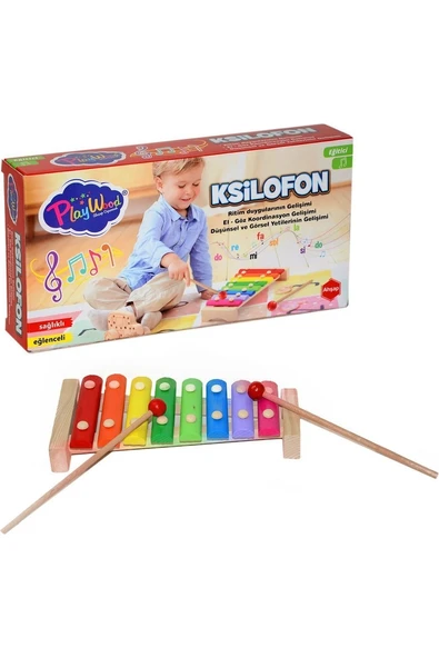 Ezolan 308 Kutuda Ahşap Ksilofon - Renkli Renk