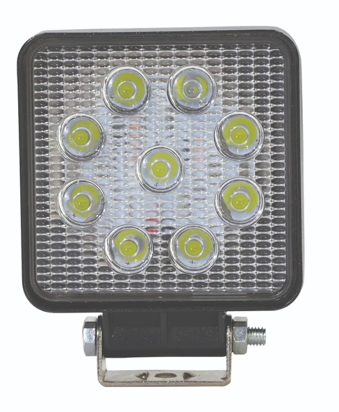 wolfram Led Kare Çalışma Lambası 9 Led Beyaz Işık 10/30V E-Belgeli 27W - 2