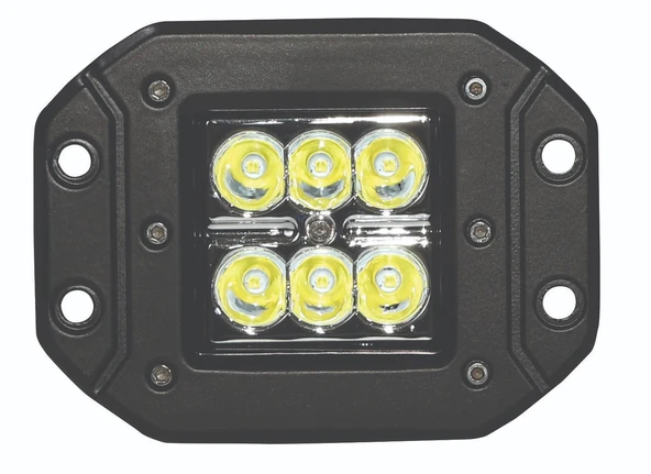 wolfram Led Arka Tampon Off-Road Lambası Beyaz Gömme Bağlantılı 10/30V E-Belgeli 18W - 2
