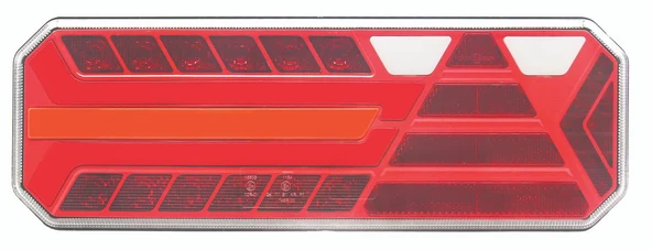 wolfram E9 Led 6 Fonksiyonlu Arka Stop Lambası Amber-Kırmızı-Beyaz 10-30V - 2